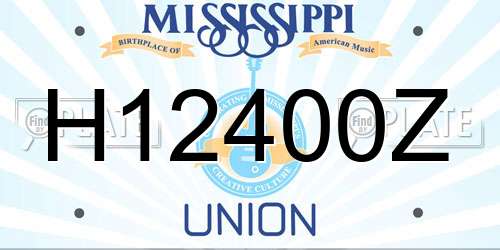 H12400Z Mississippi License Plate