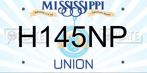 H145NP Mississippi License Plate