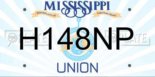 H148NP Mississippi License Plate