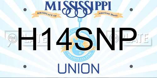 H14SNP Mississippi License Plate