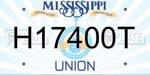 H17400T Mississippi License Plate
