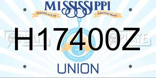 H17400Z Mississippi License Plate