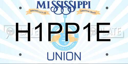 H1PP1E Mississippi License Plate