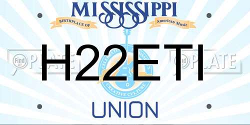 H22ETI Mississippi License Plate