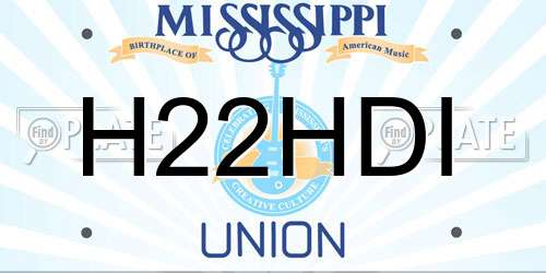 H22HDI Mississippi License Plate