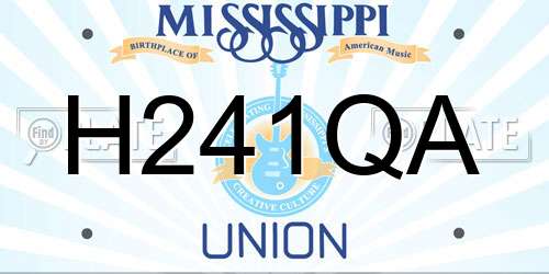 H241QA Mississippi License Plate