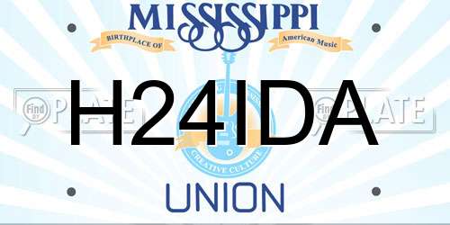 H24IDA Mississippi License Plate