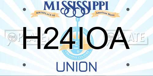 H24IOA Mississippi License Plate