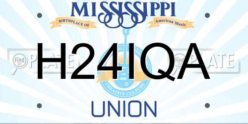 H24IQA Mississippi License Plate