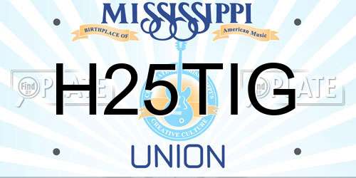 H25TIG Mississippi License Plate