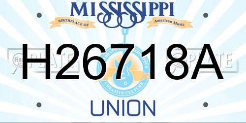 H26718A Mississippi License Plate