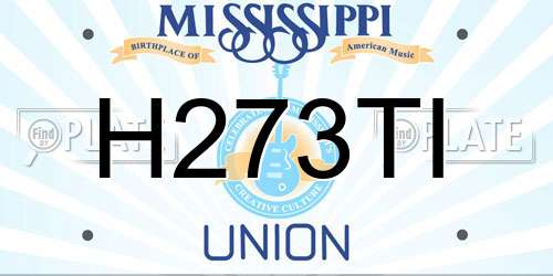 H273TI Mississippi License Plate
