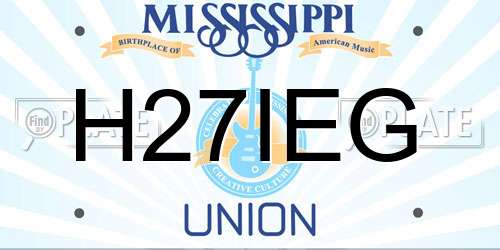 H27IEG Mississippi License Plate