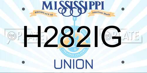 H282IG Mississippi License Plate