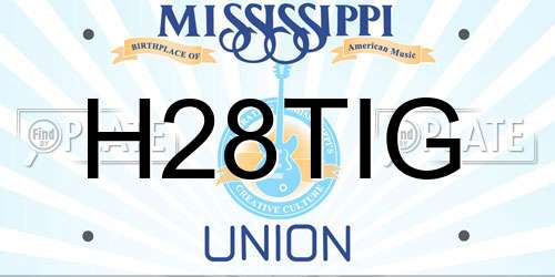 H28TIG Mississippi License Plate