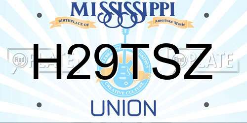 H29TSZ Mississippi License Plate