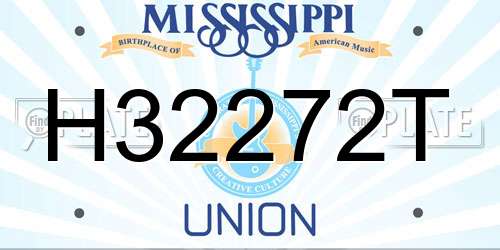H32272T Mississippi License Plate