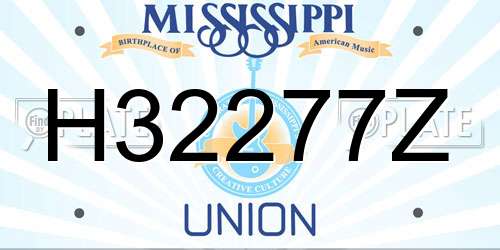 H32277Z Mississippi License Plate