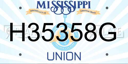 H35358G Mississippi License Plate
