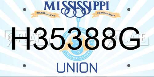 H35388G Mississippi License Plate