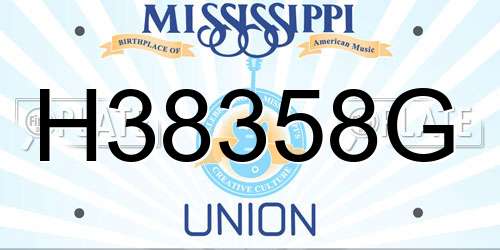 H38358G Mississippi License Plate