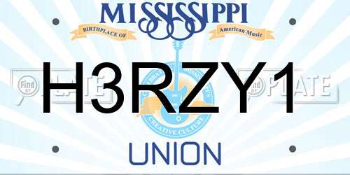 H3RZY1 Mississippi License Plate