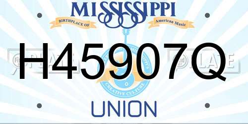 H45907Q Mississippi License Plate