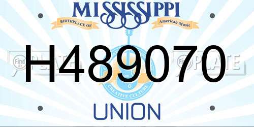 H489070 Mississippi License Plate