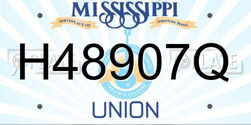 H48907Q Mississippi License Plate