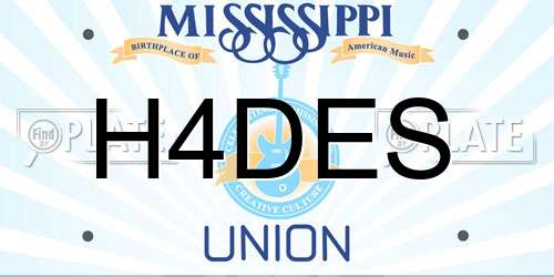 H4DES Mississippi License Plate