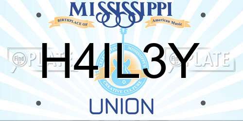 H4IL3Y Mississippi License Plate