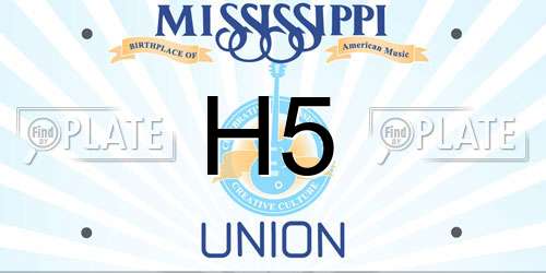 H5 Mississippi License Plate