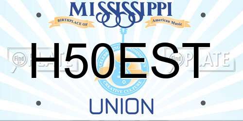 H50EST Mississippi License Plate