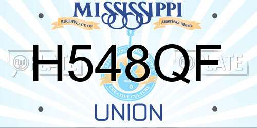 H548QF Mississippi License Plate