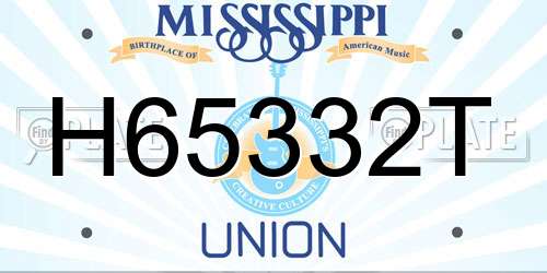 H65332T Mississippi License Plate
