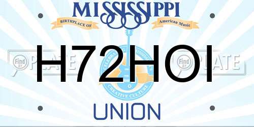 H72HOI Mississippi License Plate