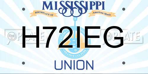 H72IEG Mississippi License Plate