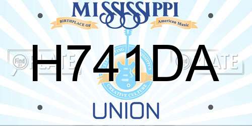 H741DA Mississippi License Plate