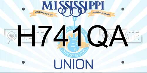 H741QA Mississippi License Plate