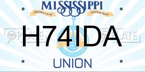 H74IDA Mississippi License Plate