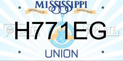 H771EG Mississippi License Plate