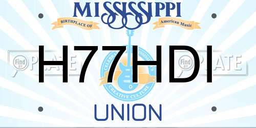 H77HDI Mississippi License Plate