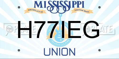 H77IEG Mississippi License Plate