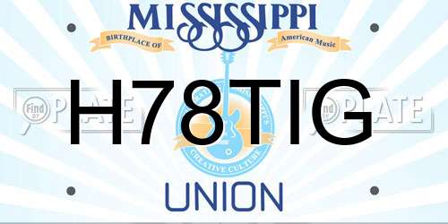 H78TIG Mississippi License Plate