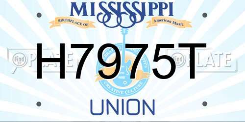 H7975T Mississippi License Plate