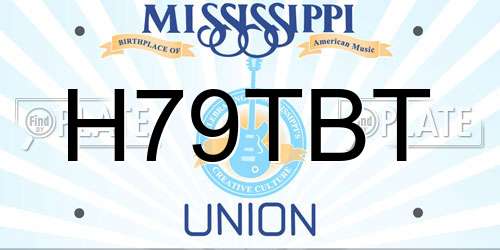 H79TBT Mississippi License Plate