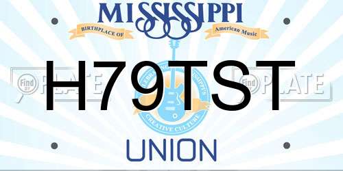 H79TST Mississippi License Plate