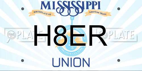 H8ER Mississippi License Plate