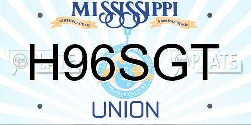 H96SGT Mississippi License Plate