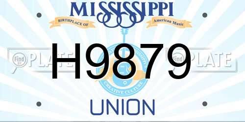H9879 Mississippi License Plate
